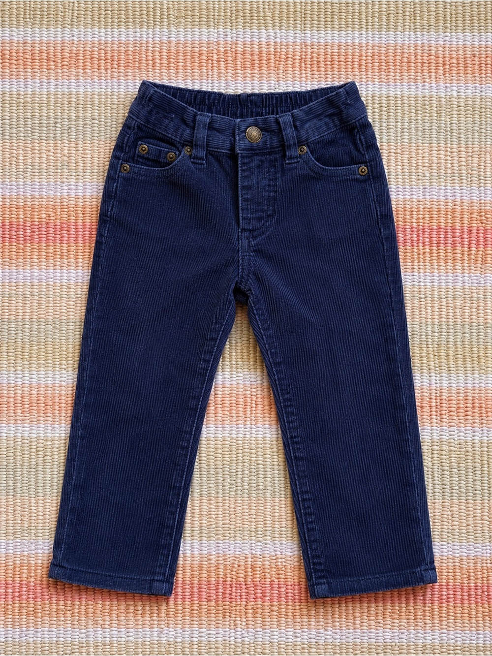 Janie and Jack Dark Blue Kids Corduroy Jeans